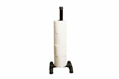 raw steel industrial pipe freestanding toilet roll holder