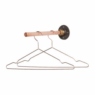 single industrial pipe copper clothing rail