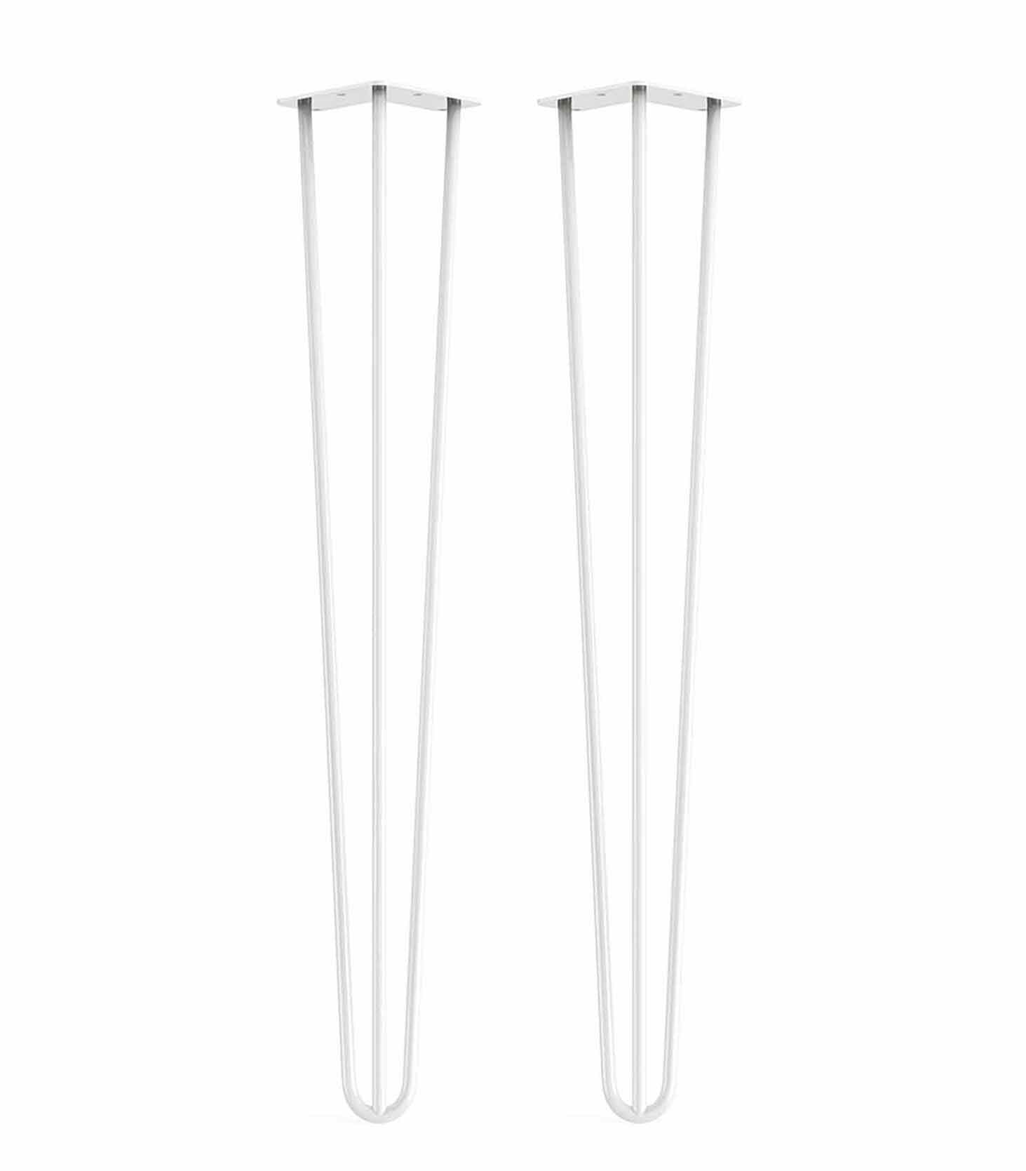 Hairpin Table Legs (pair) Industrial Style White Pipe Dream Furniture