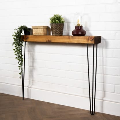 Chunky-Reclaimed-Timber-Console-Table-with-Black-Hairpin-Legs-Reclaimed-Timber-Style-2
