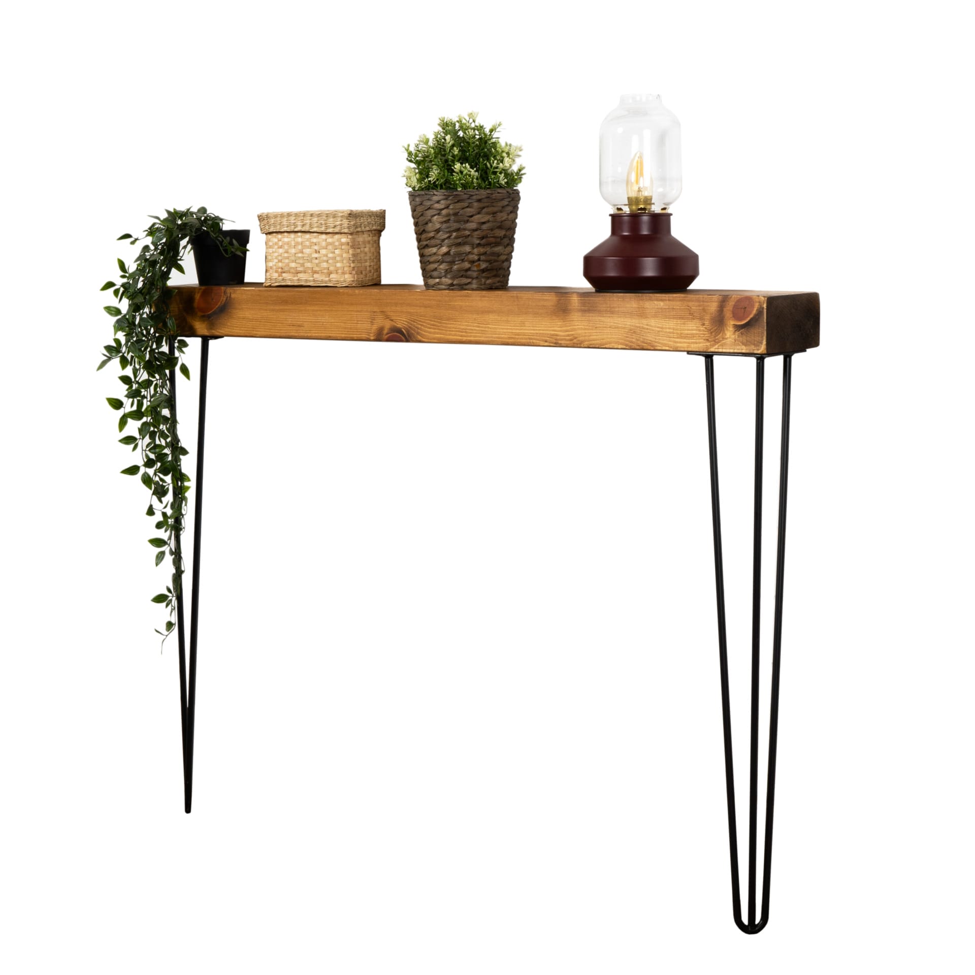 Black rustic on sale console table