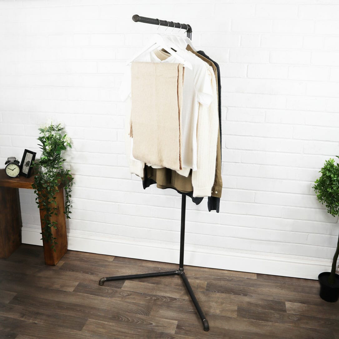 Clothes rail outlet free standing