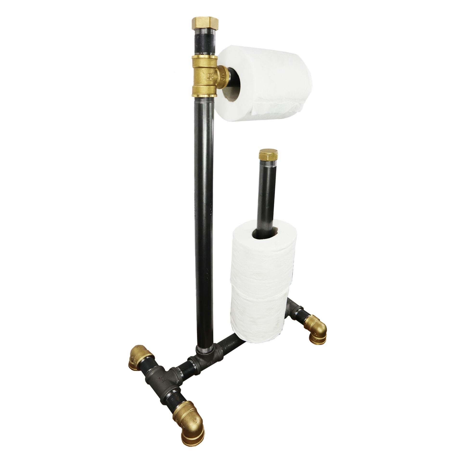 Free Standing Toilet Roll Holder with Spare Roll Holder Industrial