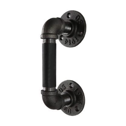 Door and drawer handle industrial pipe black