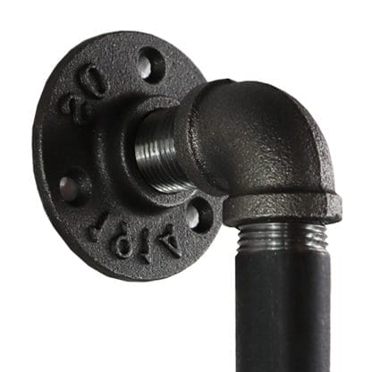 Door and drawer handle industrial pipe black close up