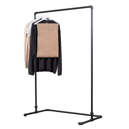 Free-Standing-Walk-In Clothing-Rail-Industrial-Raw-Steel-Pipe-Style-5