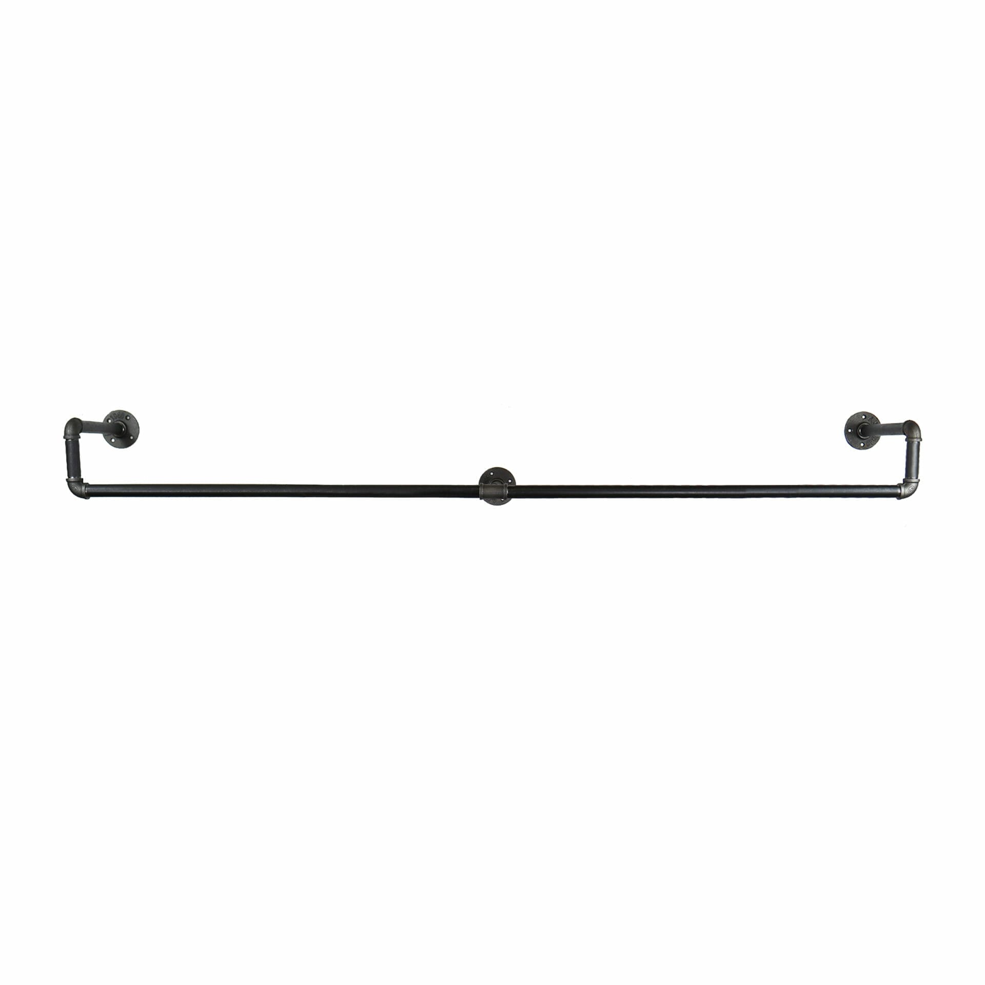 Wall Mounted Drop Down Clothes Rail | Industrial Raw Steel Pipe Style ...