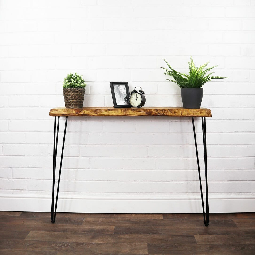 black leg console table