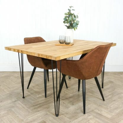 Solid-Oak-Table-With-Black-Hair-Pin-Legs-1