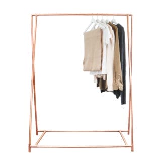 Tri Framed Clothes Rail - Industrial Copper - 1