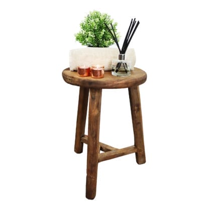Traditional-Rustic-Round-Barn-Stool-3