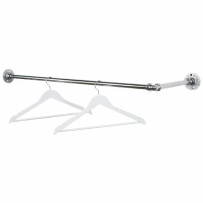 Corner-Bend-Clothes-Rail- Industrial-Chrome-Style