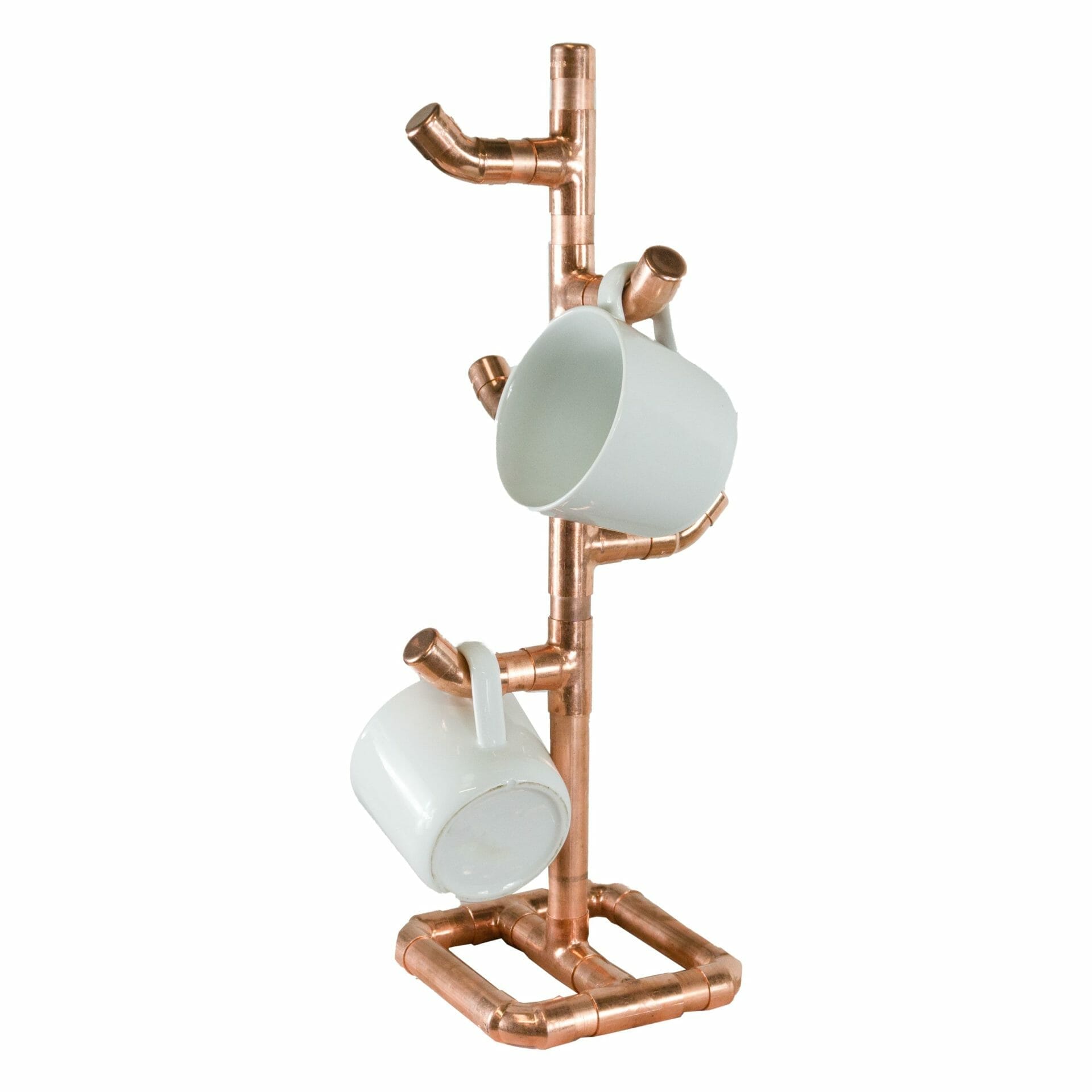 Freestanding Mug Tree  Copper Pipe Industrial Style - Pipe Dream Furniture
