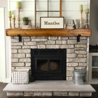 reclaimed wood fireplace mantel hand carved