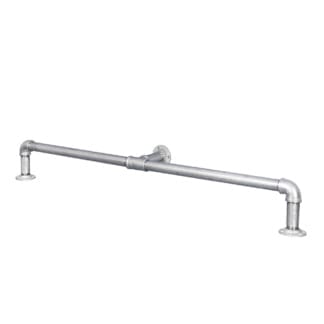 Bar/Kitchen-Foot-Rail-Industrial-Silver-Steel-Pipe-Style