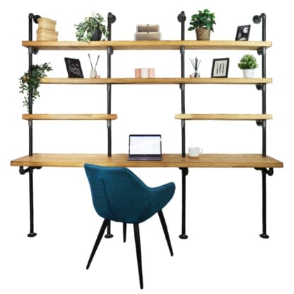 Wall-Mounted-Shelving-Unit-with-Desk