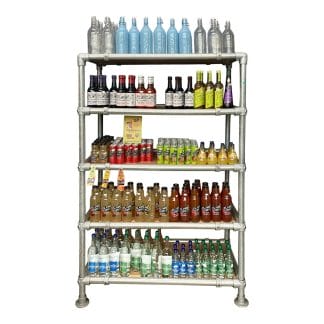 galvanised free standing storage unit pantry cupboard garage shelves