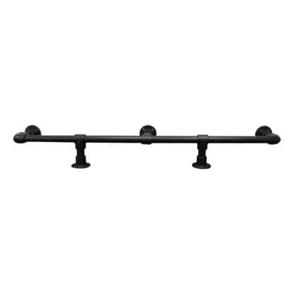 powder coated black industrial steel pipe bar kitchen foot rail industrial style