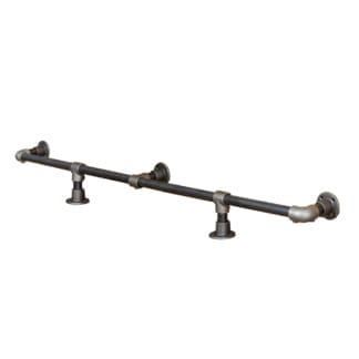 Bar/Kitchen-Foot-Rail-Industrial-Raw-Steel-Key-Clamp-Pipe-Style-5