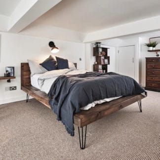 Solid-Wood-Bed-with-Hairpin Legs