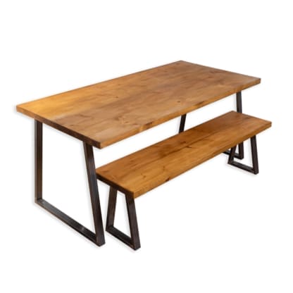 Rustic-Dining-Table-with-Trapezium-Legs