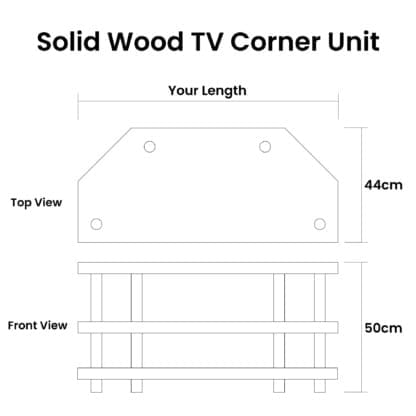Solid Wood TV Corner Unit