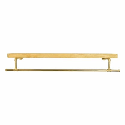 Solid-brass-pipe-tee-style-clothing-rail-with-reclaimed-wooden-shelf-4