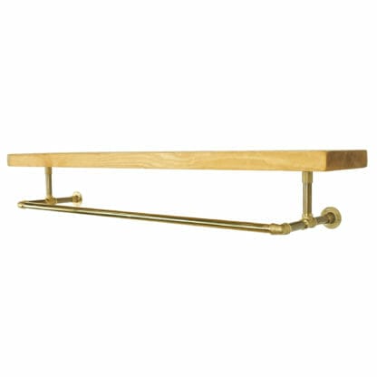 Solid-brass-pipe-tee-style-clothing-rail-with-reclaimed-wooden-shelf-3