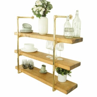 Solid Brass Shelving Units