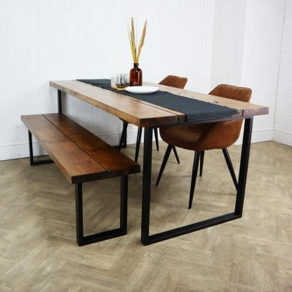 DIY Table Industrial Reclaimed Timber Style Black