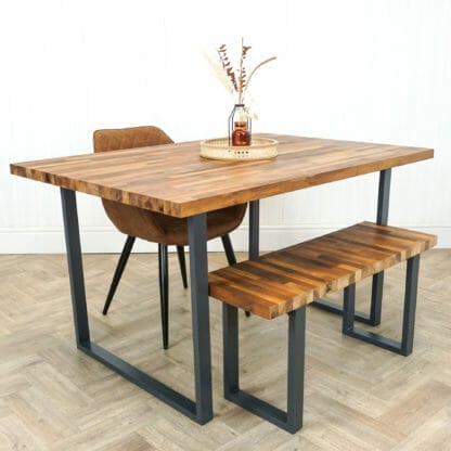 Solid-Walnut-Table-With-Box-Steel-Square-Grey-powder-coated-legs-1