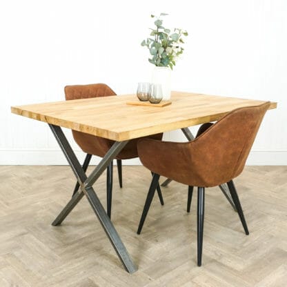 Solid-Oak-Table-With-Box-Steel-Reverse-x-grey-raw-steel-legs-1