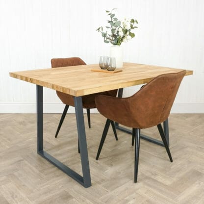 Solid-Oak-Table-With-Box-Steel-Trapezium-grey-powder-coated-legs-1