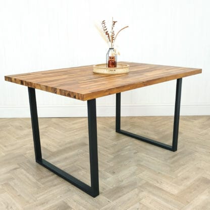 Solid-Walnut-Table-With-Box-Steel-Square-Black-powder-coated-legs-2
