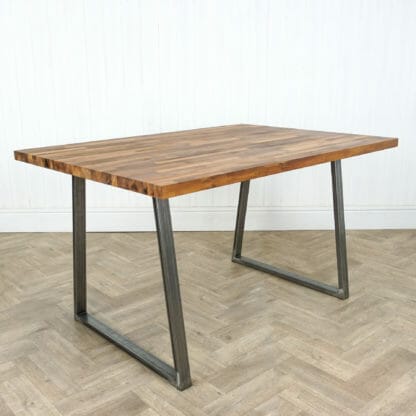 Solid-Walnut-Table-With-Box-Steel-Trapezium-raw-steel-legs-3