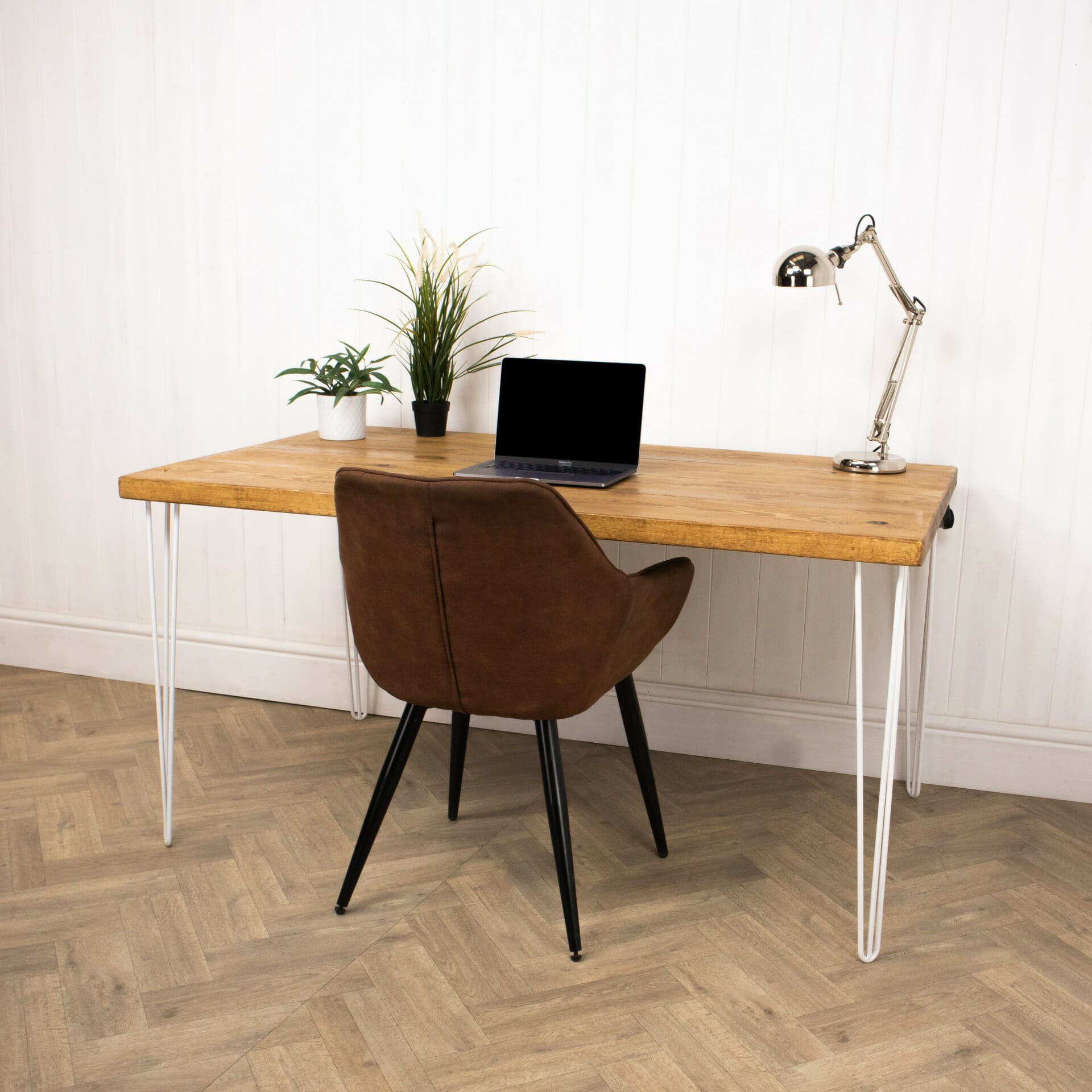 Reclaimed Desk On Hair Pin Legs Reclaimed Timber Style Pipe
