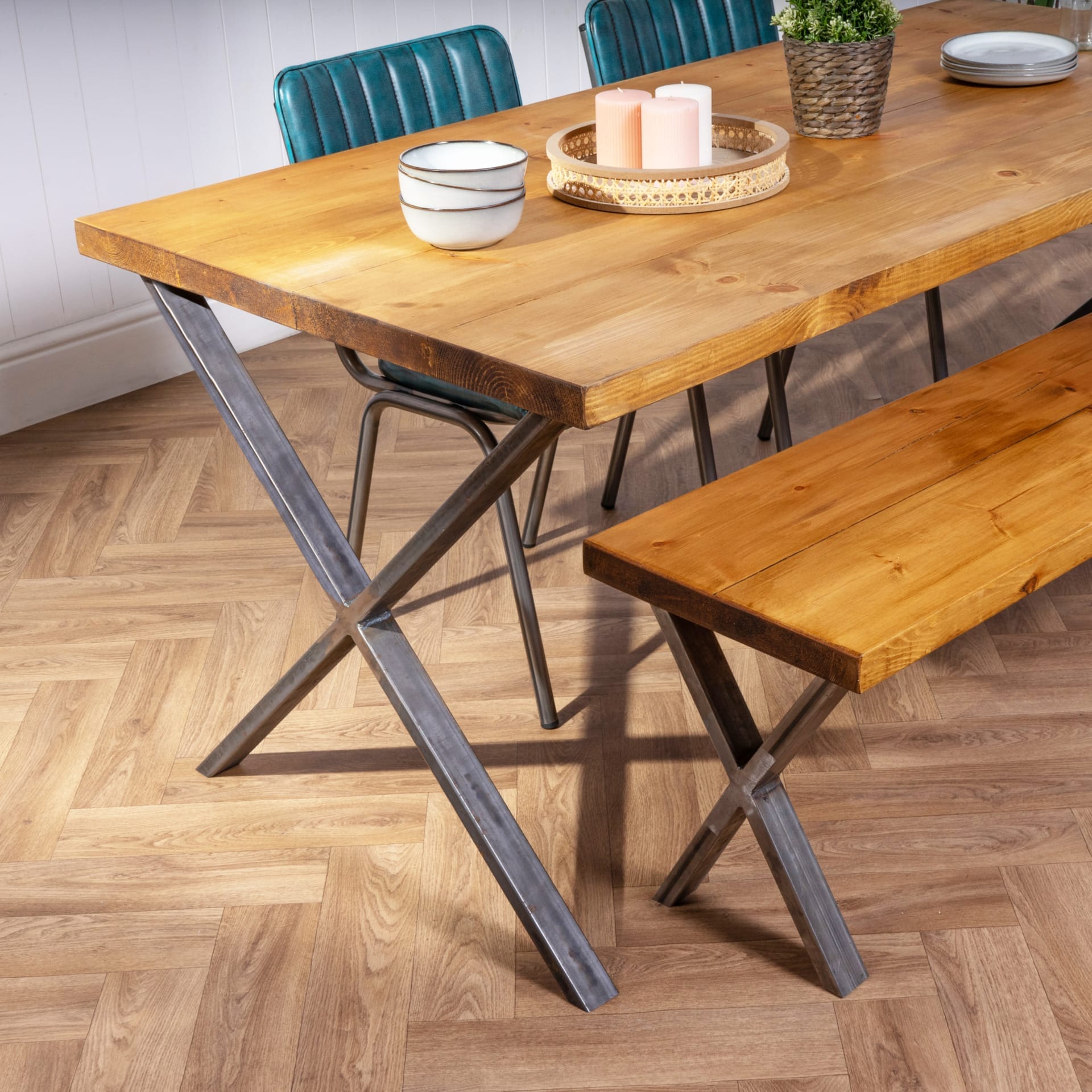 Dining table with criss 2024 cross legs