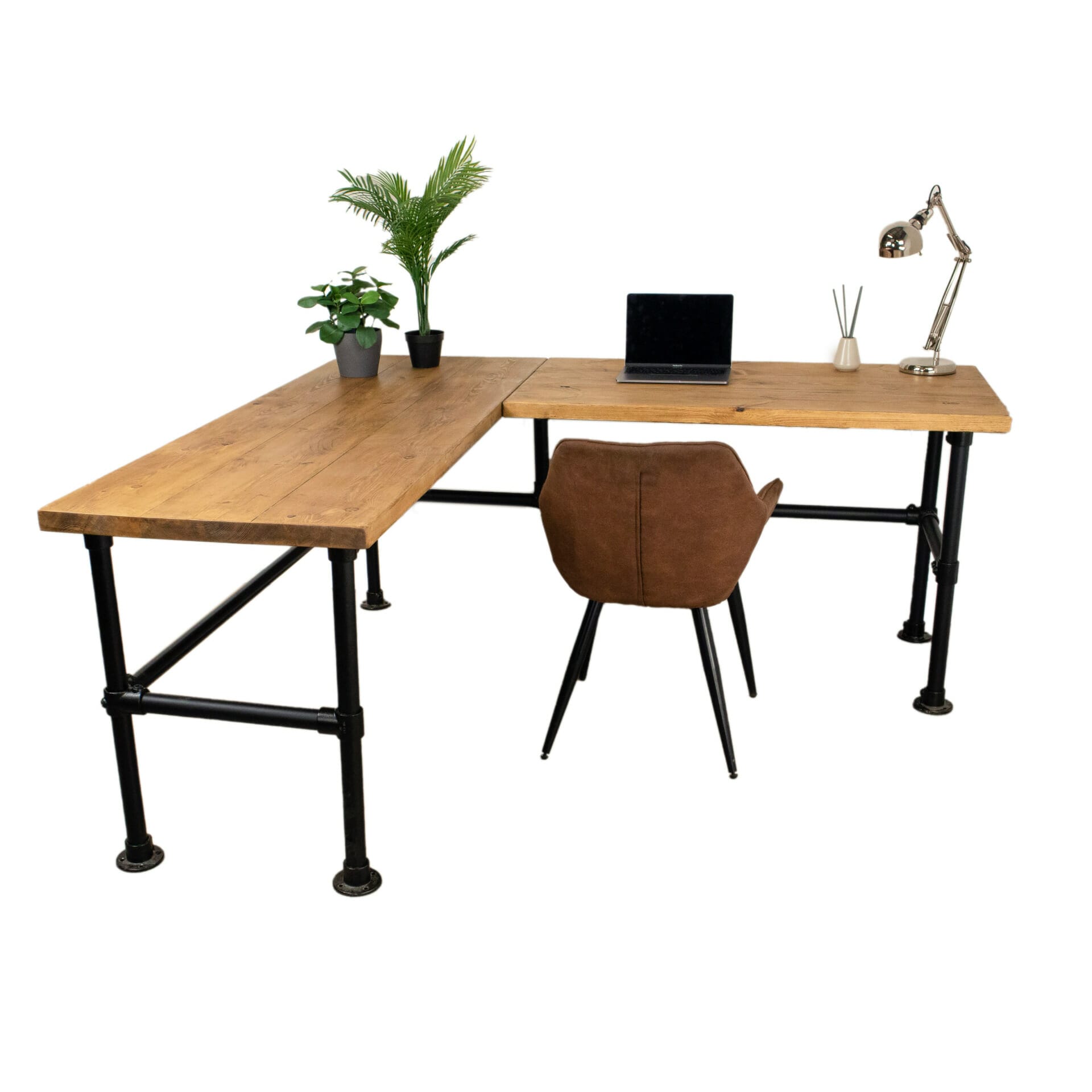 Solid timber deals computer desk