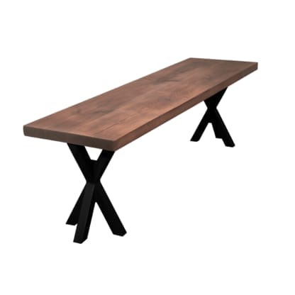 Rustic-Bench-with-XX-Legs-11