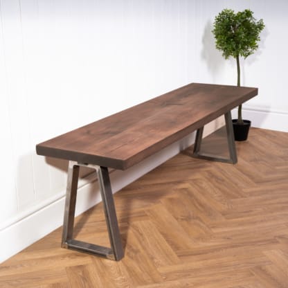 Rustic-Bench-with-Trapezium-Legs-10