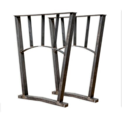 Spoked-Industrial-Steel-Table-Legs-Pair
