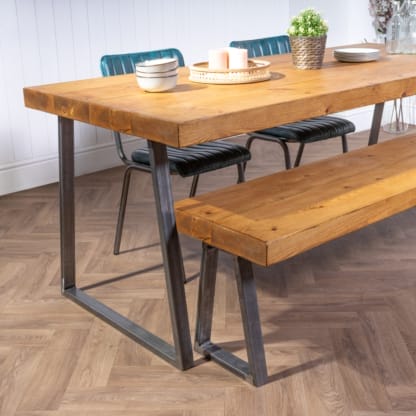 Chunky-Rustic-Dining-Table-with-Trapezium-Legs-3