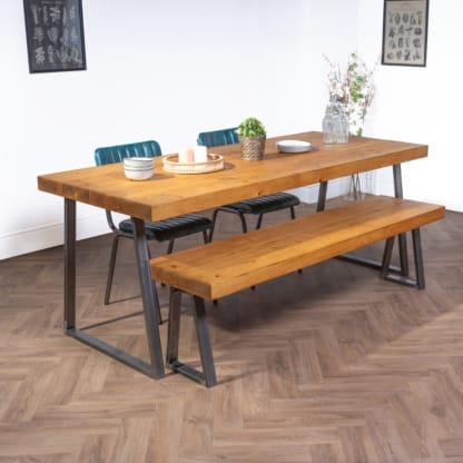 Chunky-Rustic-Dining-Table-with-Trapezium-Legs-4