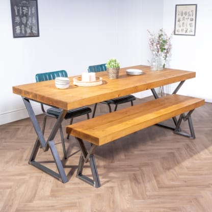 Chunky-Rustic-Dining-Table-with-Hourglass-Leg-4