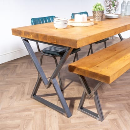 Chunky-Rustic-Dining-Table-with-Hourglass-Leg-3