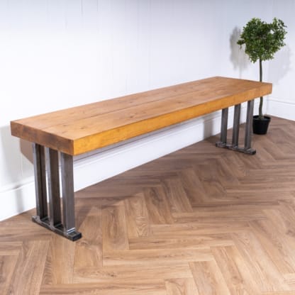 Chunky-Rustic-Bench-with-Pantheon-Legs-2