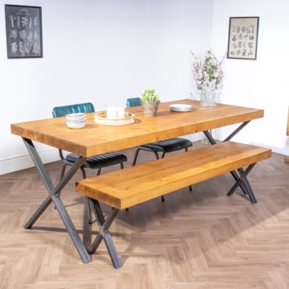 Chunky-Rustic-Dining-Table-with-X-Legs-2