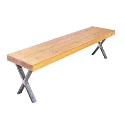 Chunky-Rustic-Bench-with-X-Legs