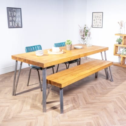 Chunky-Rustic-Dining-Table-with-Angled-Box-Hairpin-Legs-4
