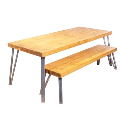 Chunky-Rustic-Dining-Table-with-Angled-Box-Hairpin-Legs